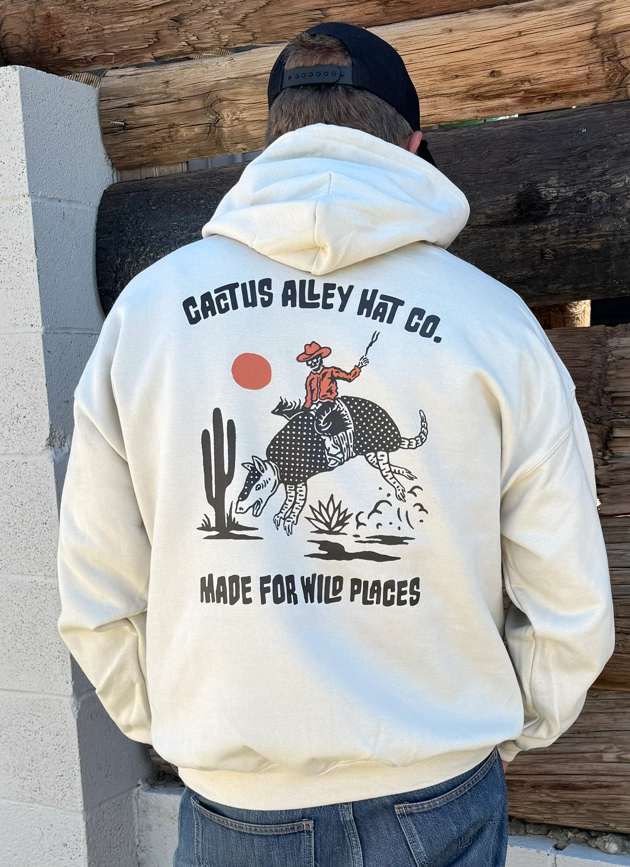 Buckin Dillo - Sand Adult Hoodie
